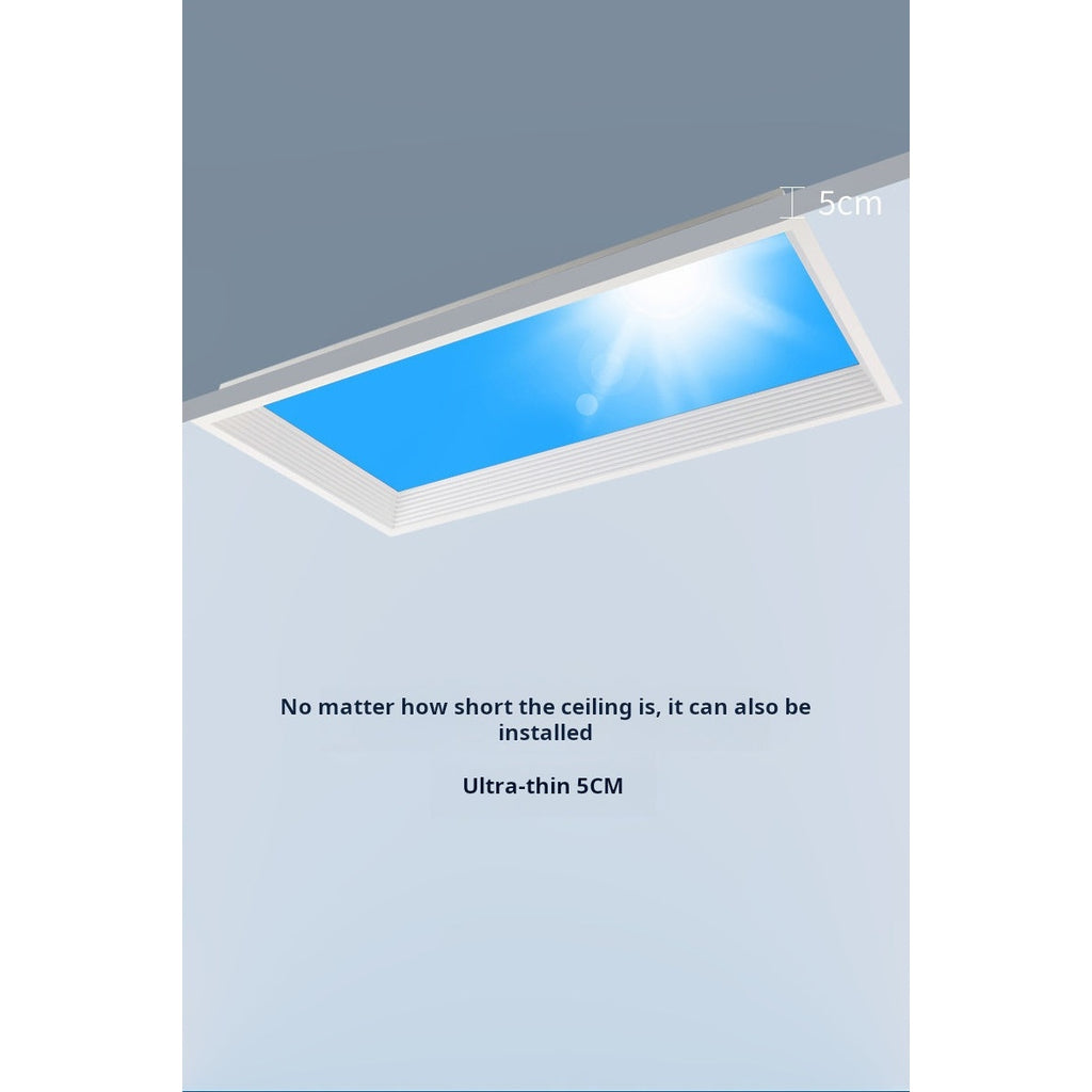 Ultra-Thin 5cm Profile - Blue Sky Glow Close-Up