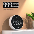 Magnetic rotary timer in use - kitchen productivity timer