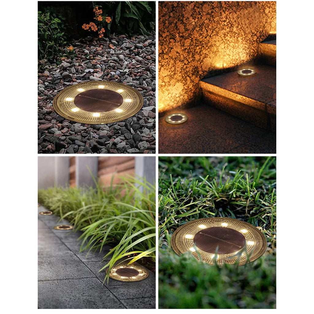 Solar Step Lights Installed in Garden