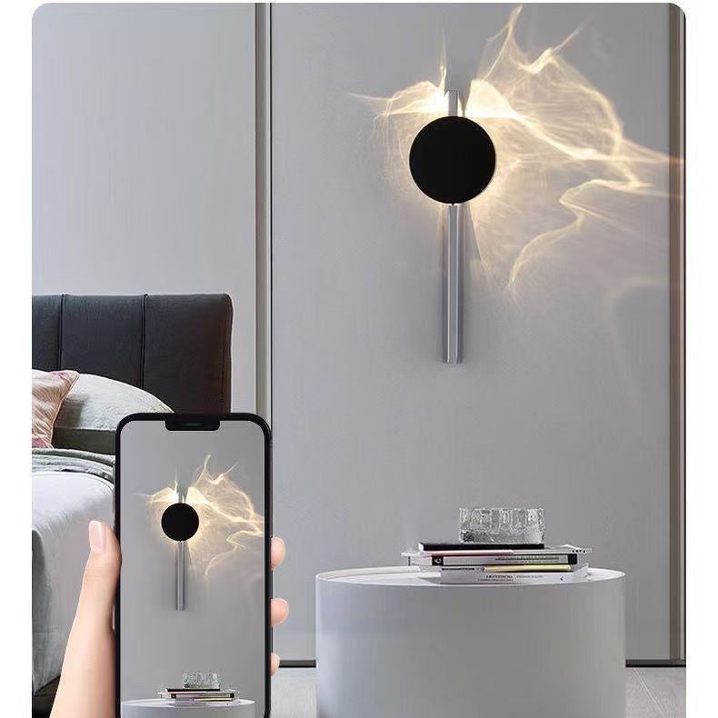 Wave wall lamp bedroom installation - LED wall light bedside