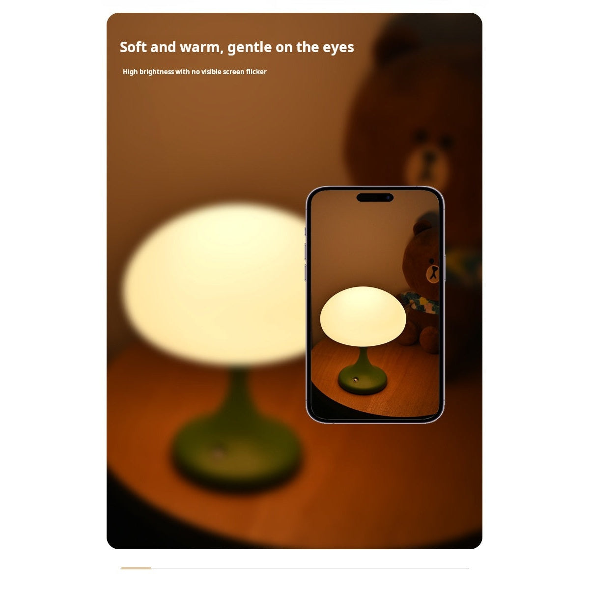 LED jellyfish lamp light quality - eye-friendly soft diffused light