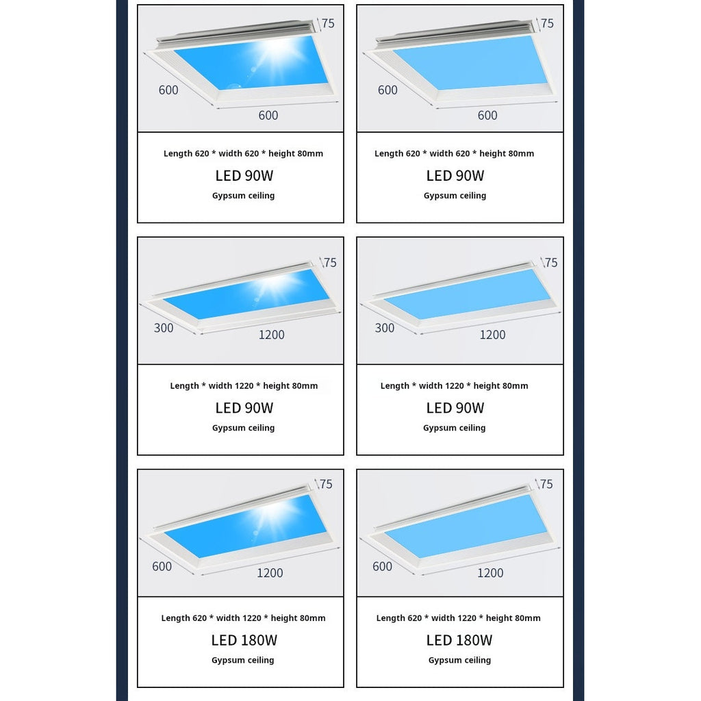 Product Lineup - Available Sizes with Blue Sky Effect