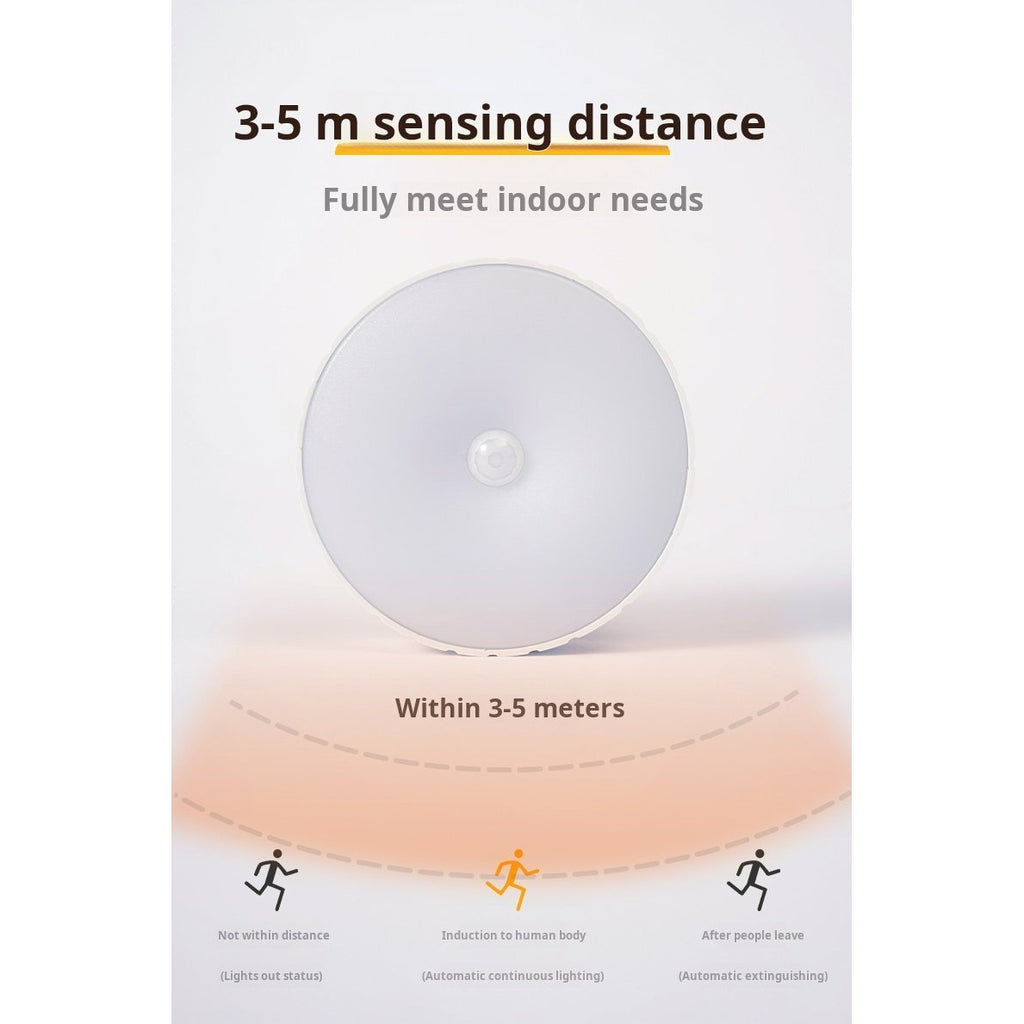 Motion sensing range 3-5 metres automatic activation