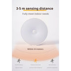 Motion sensing range 3-5 metres automatic activation