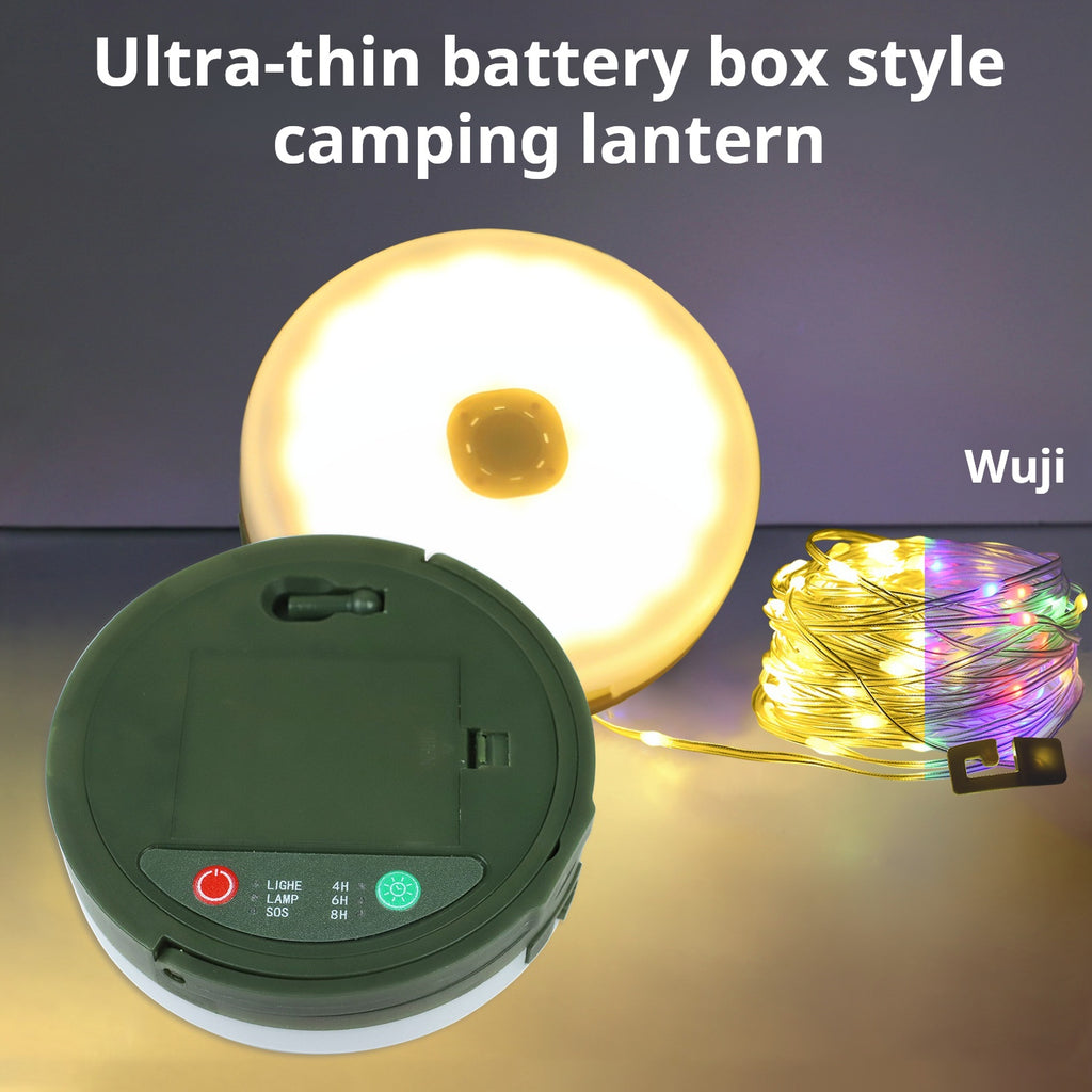 Solar LED camping light string outdoor demonstration