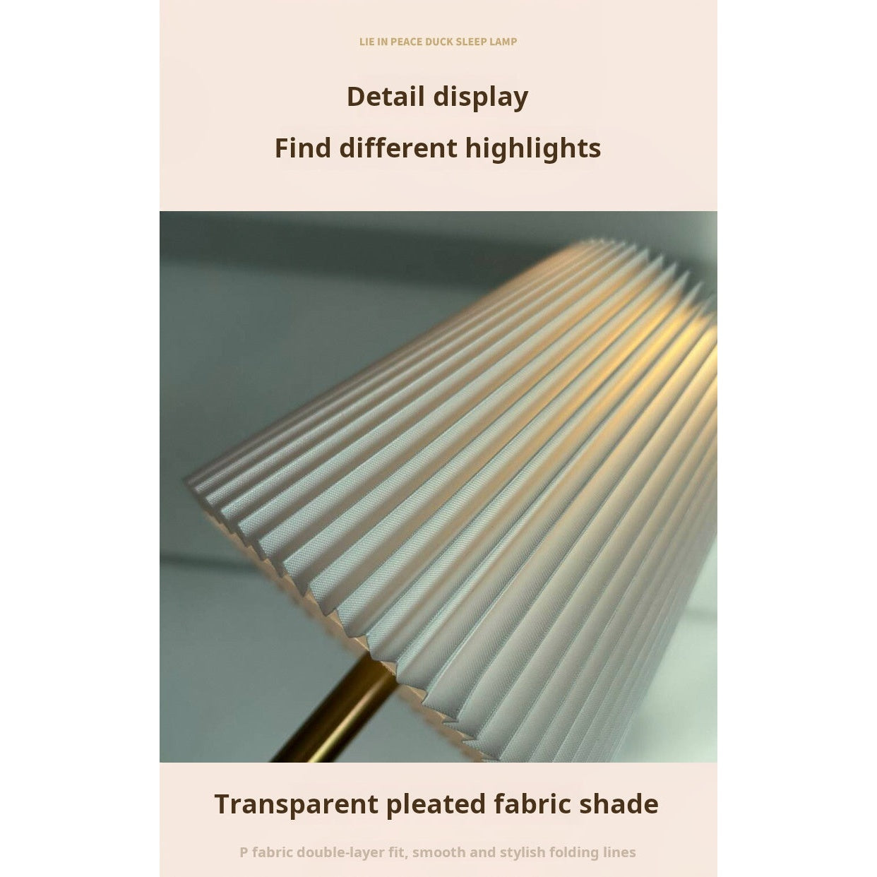 Modern Minimalist Pleated Fabric Table Lamp - Rechargeable Touch Control