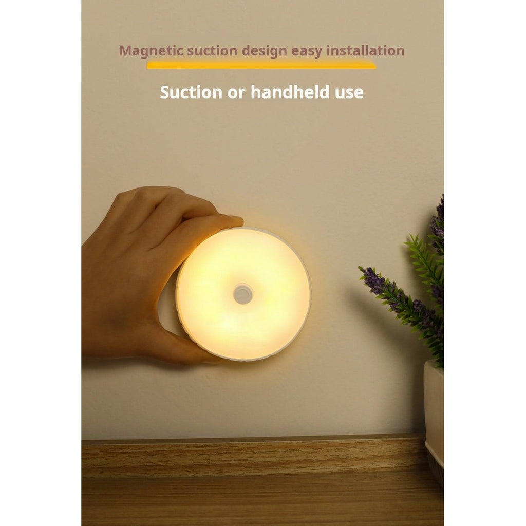Hand-held LED induction night light — portable and lightweight