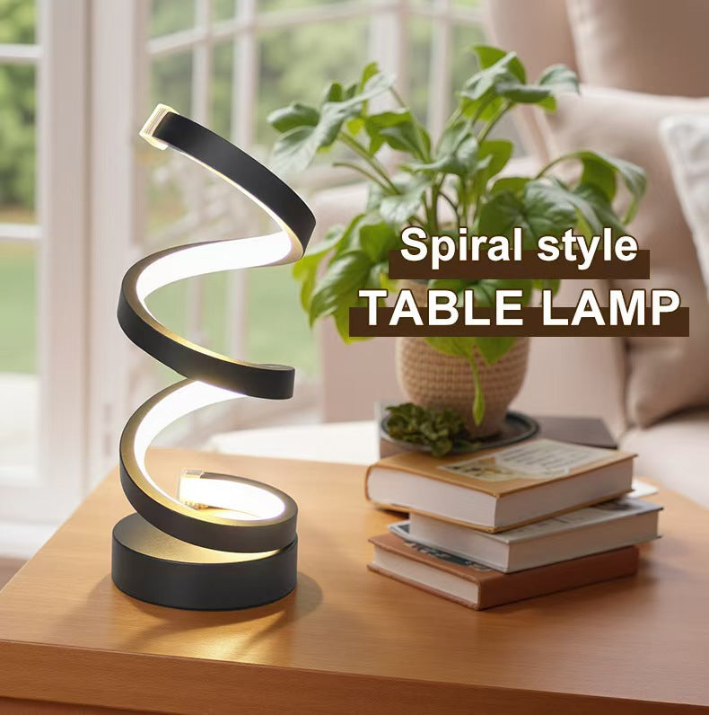 Modern Spiral LED Desk Lamp - Spiral Style