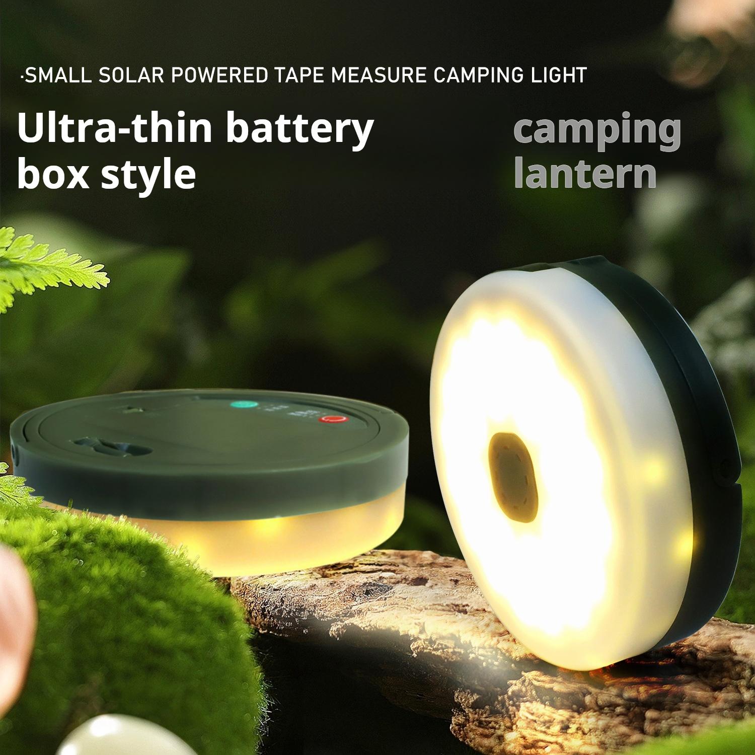 Solar powered camping light detail view