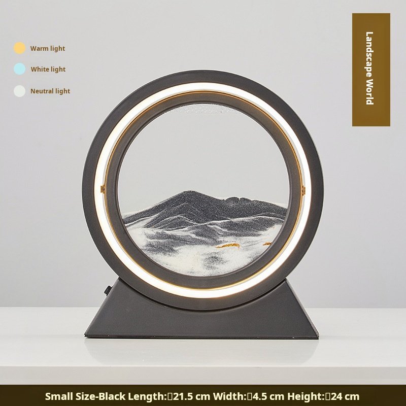 Black and white sand ornament lamp