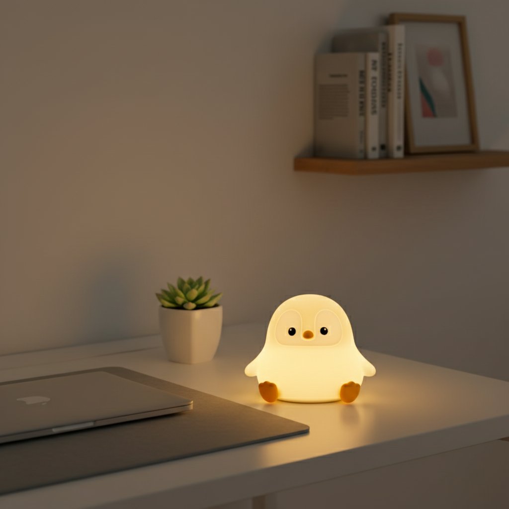 Penguin Baby Night Light - Workspace Lifestyle