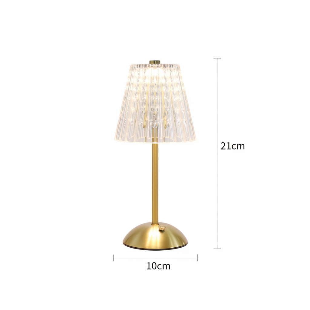 Crystal Small Table Lamp - Dimensions Diagram