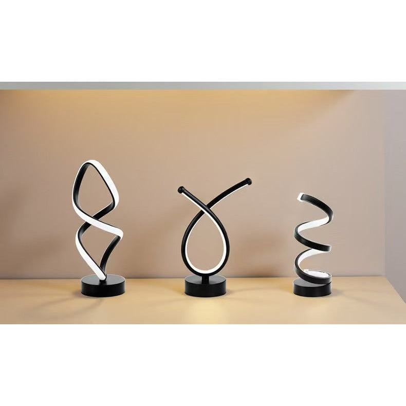 Modern Spiral LED Desk Lamp - Three Lamp Styles