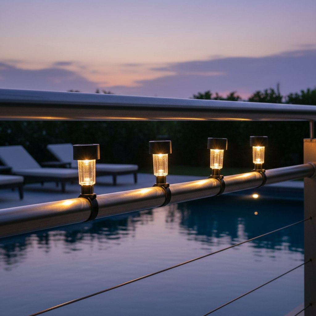 Solar Waterproof Cable Tie Lights — Outdoor Garden Pool Fence Deck