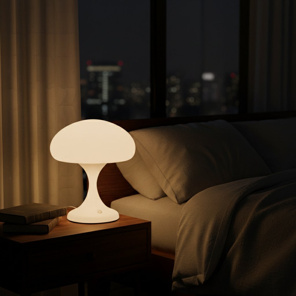 Jellyfish LED lamp bedroom night glow - warm cozy ambiance