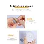 Easy installation — peel and stick magnetic mount