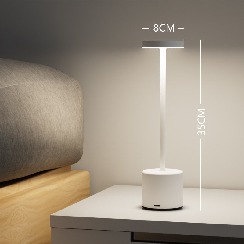 white rechargeable table lamp lifestyle setting