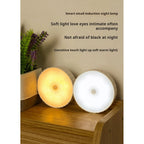 Two colour temperature options on wooden surface