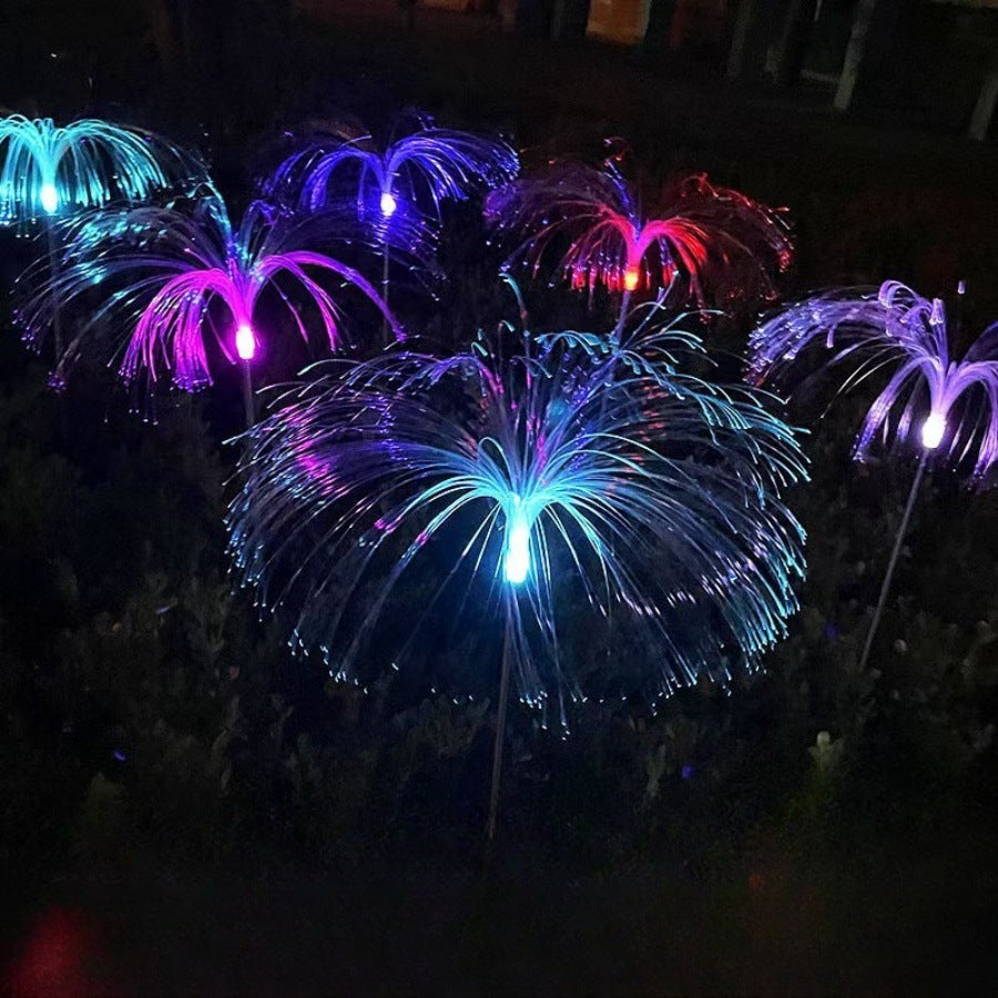 Solar Firefly Garden Lights in Garden at Night