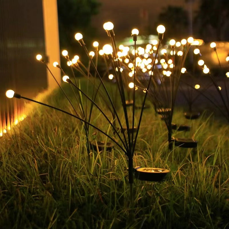 Solar Firefly Lights Garden Setting