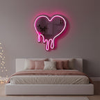 LED Heart Mirror Bedroom Wall Glow – LLML002