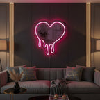 LED Heart Mirror Living Room Accent Wall – LLML002