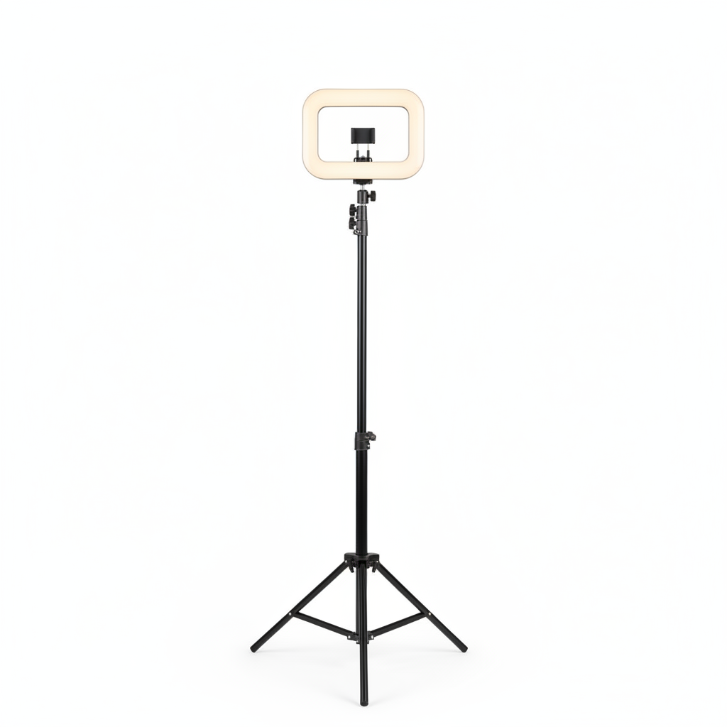 Three-Color White Ring Light - Front View