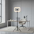 Three-Color White Ring Light - Alternate View
