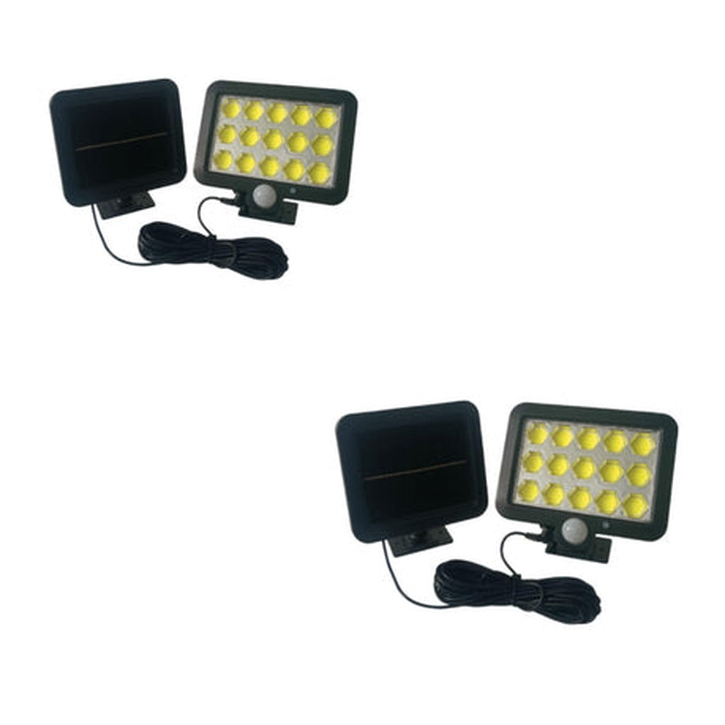 Max Power 195COB hexagonal solar security light 2 pack on white background
