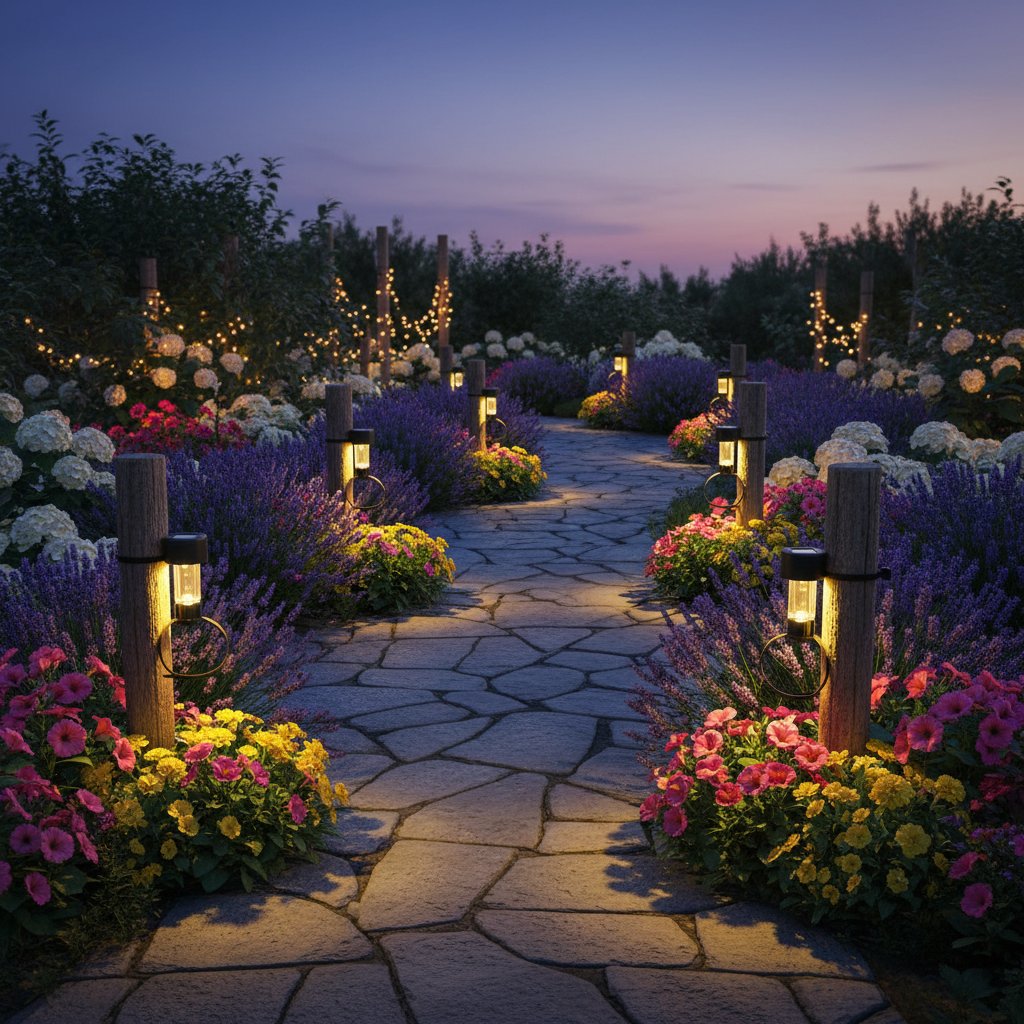 Solar Waterproof Cable Tie Lights — Outdoor Garden Pool Fence Deck