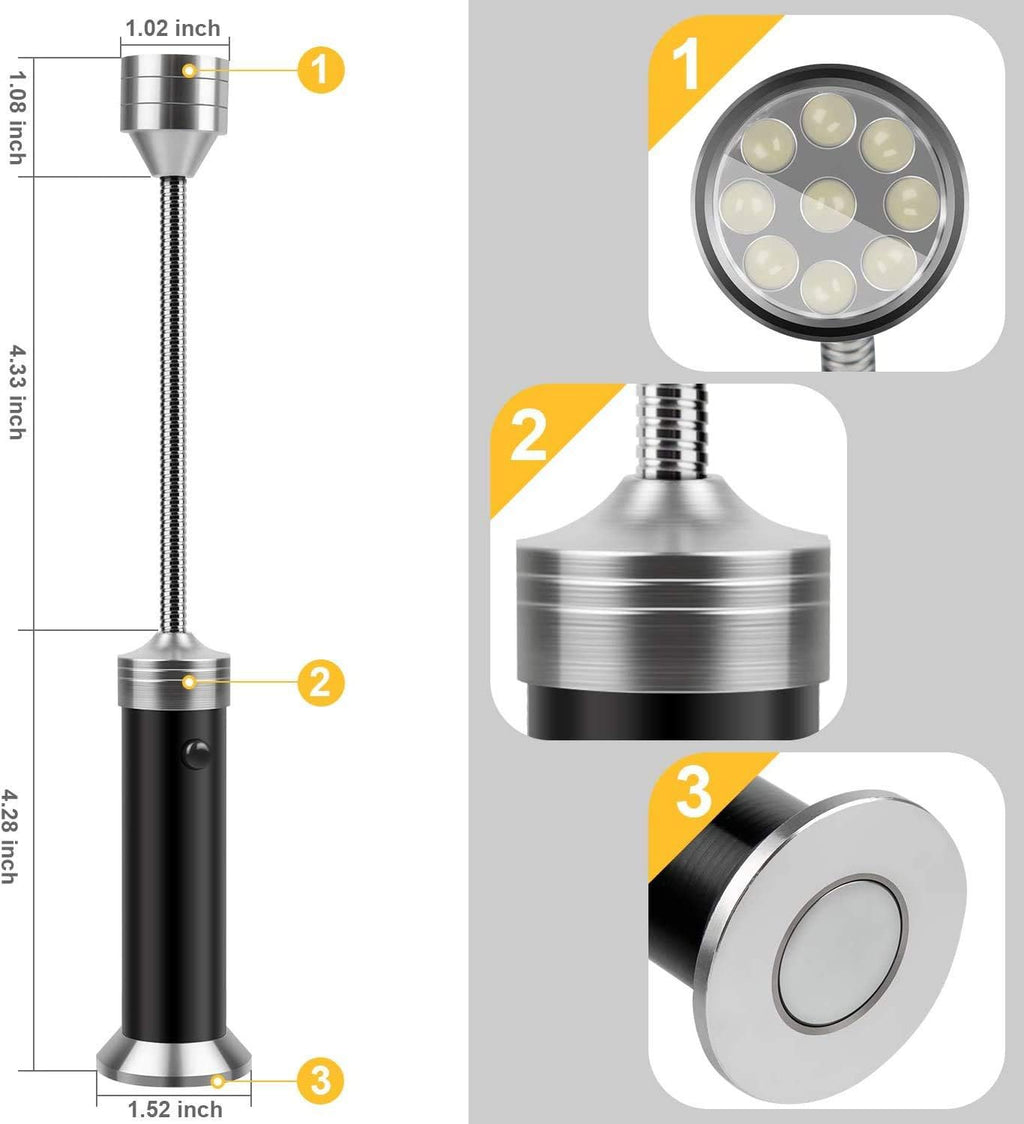 9-LED Magnetic Flashlight – 2-Pack