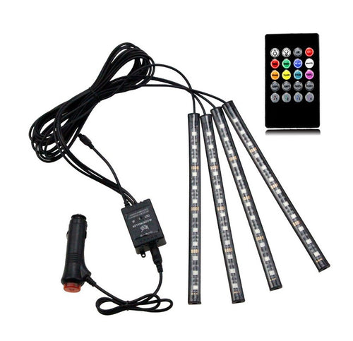 car interior LED ambient lights - 12V cigarette lighter kit view 1