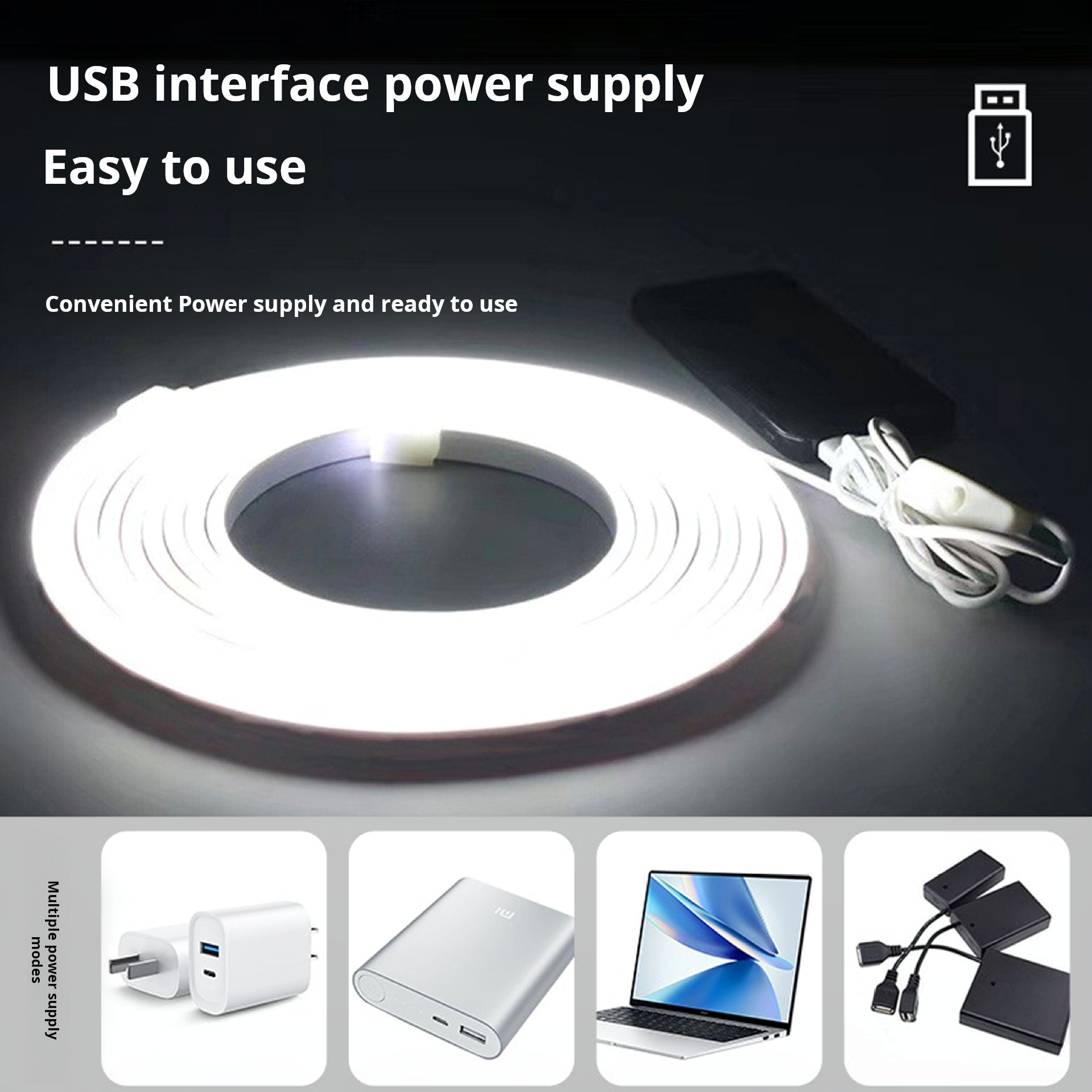 USB Neon LED Strip – 5V Plug-and-Play