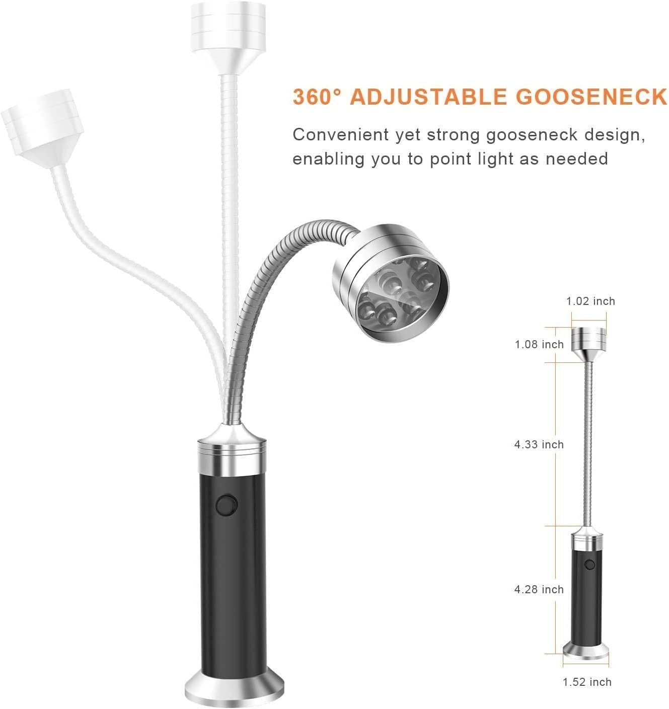 9-LED Magnetic Flashlight – 2-Pack