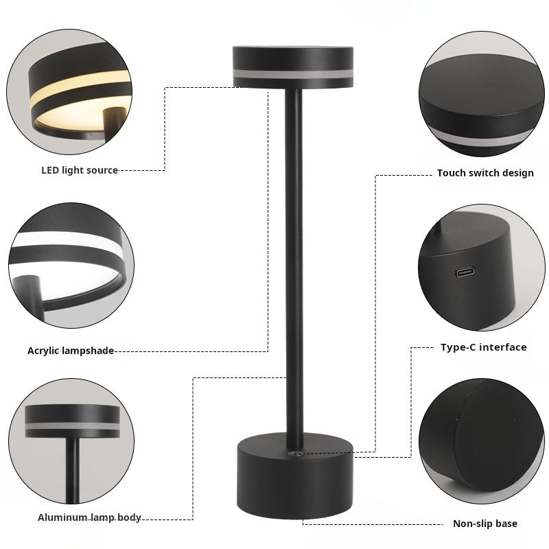 Touch-Control Aluminum Table Lamp