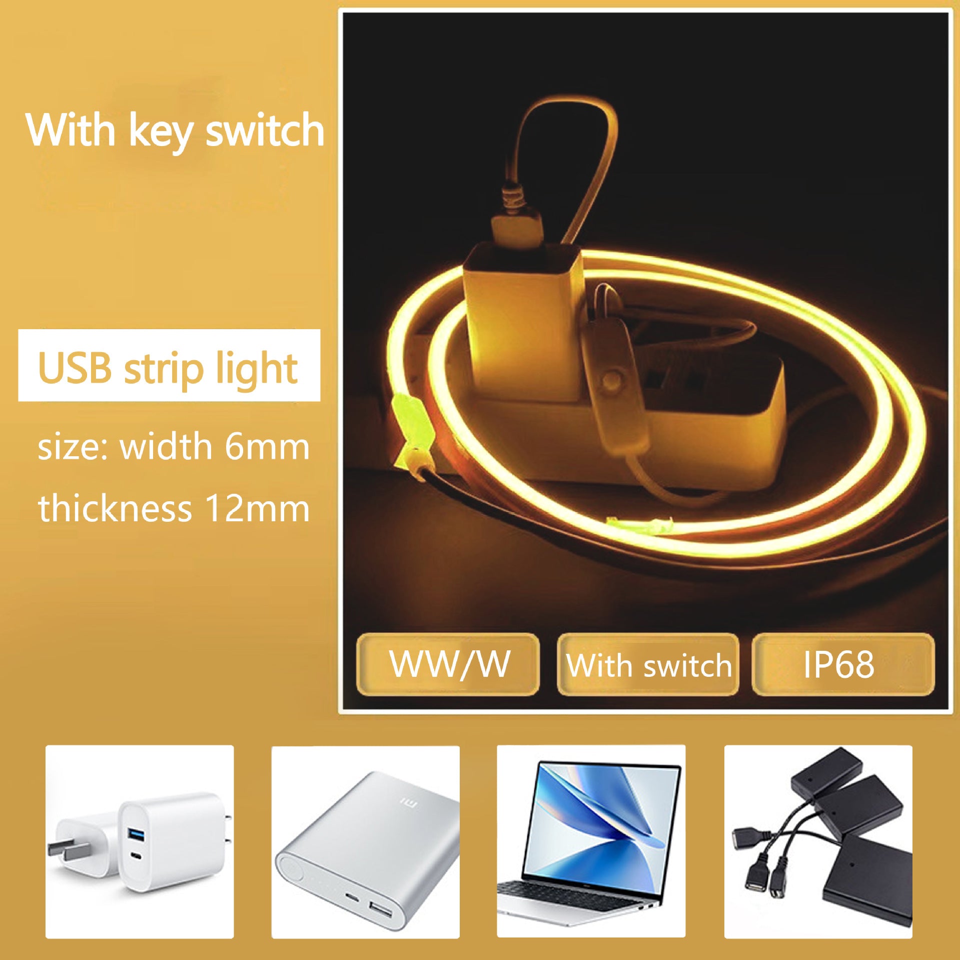 USB Neon LED Strip – 5V Plug-and-Play