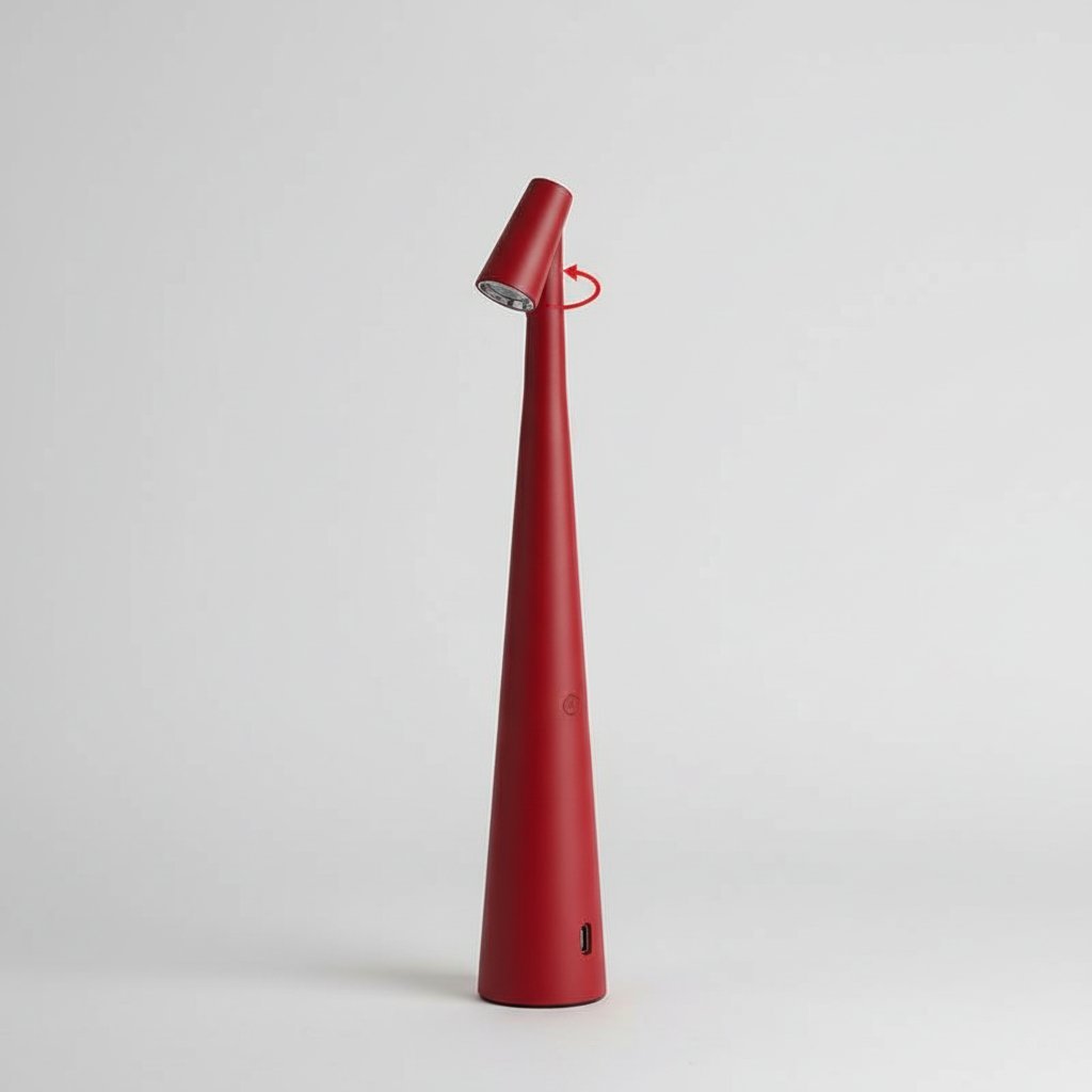 Rechargeable LED Night Light - Red - Infographic Features
