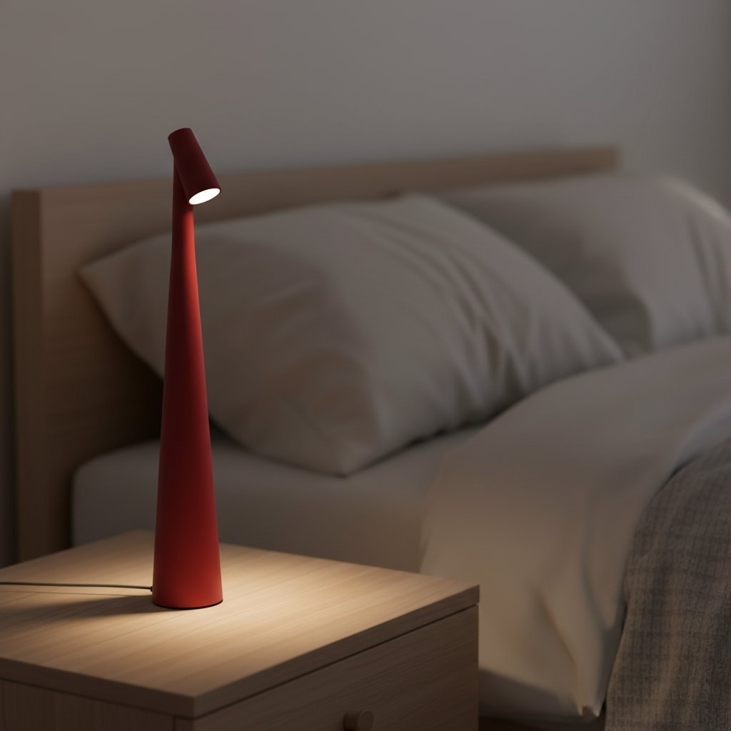 Rechargeable LED Night Light - Red - Lifestyle Bedroom