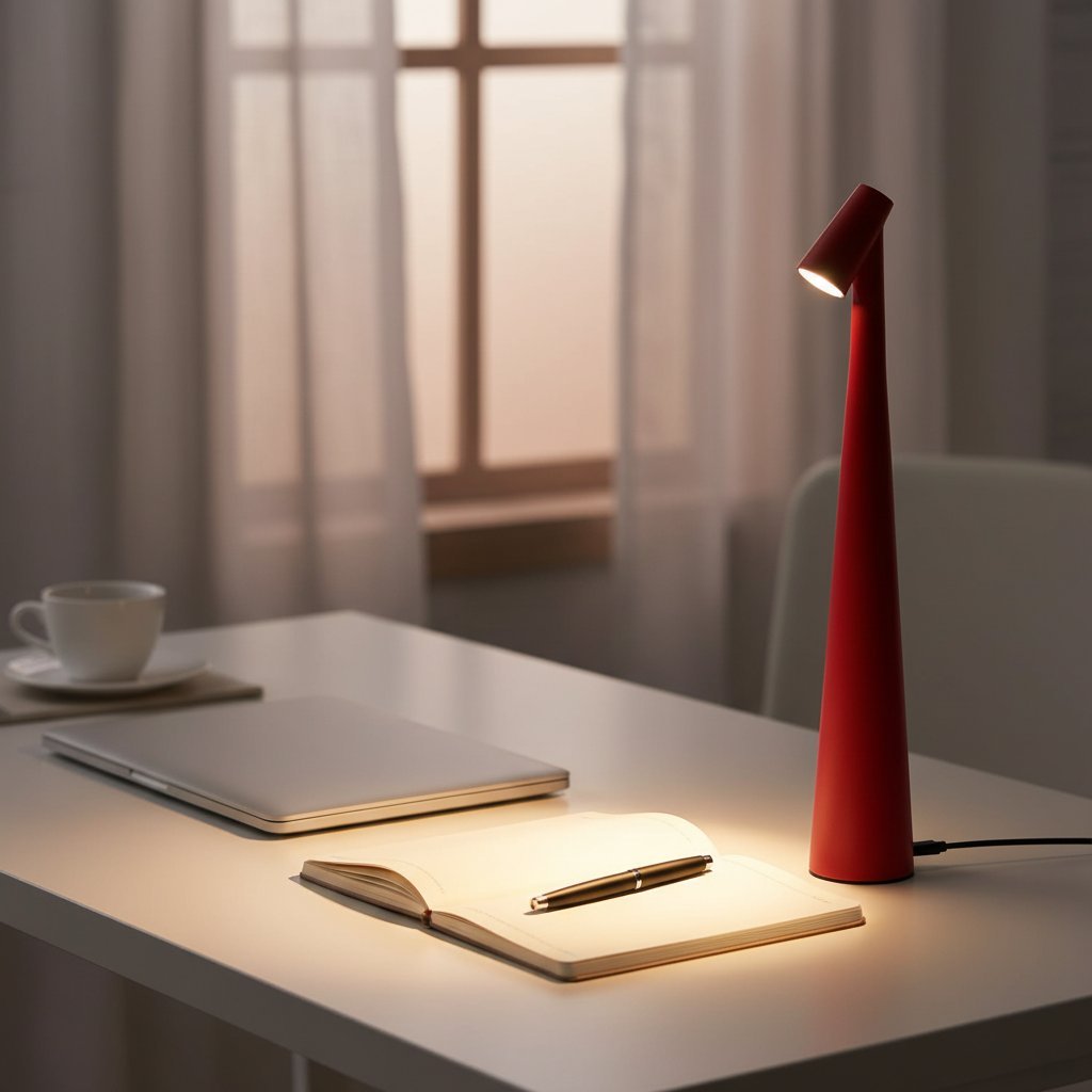 Rechargeable LED Night Light - Red - Lifestyle Workspace