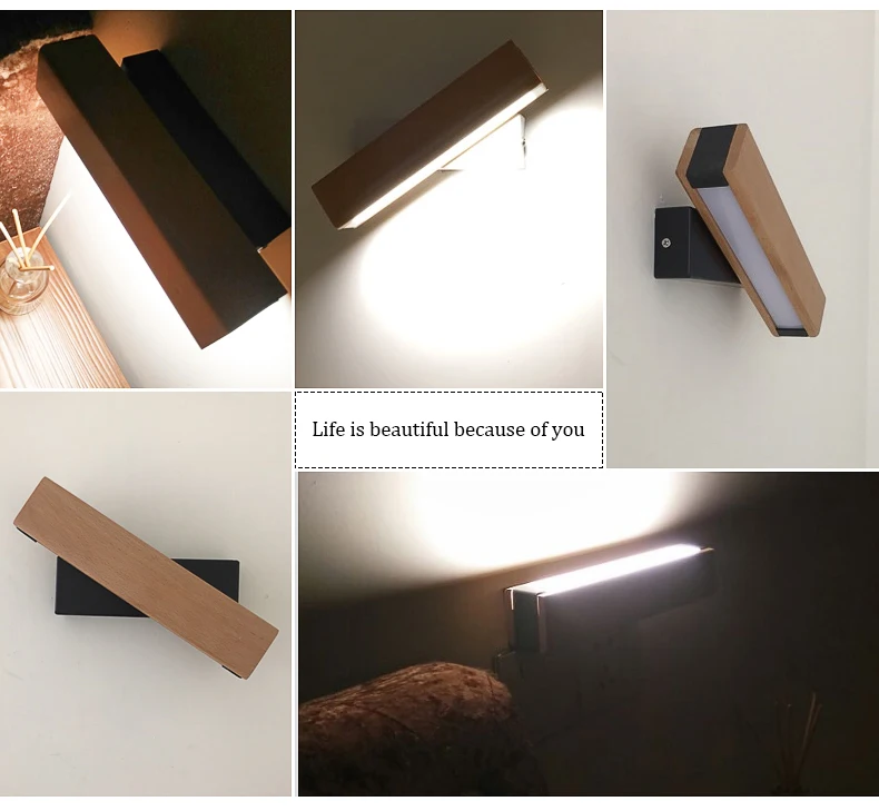 Nordic Rotating LED Wall Lamp – 360° Adjustable