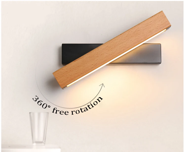 Nordic Rotating LED Wall Lamp – 360° Adjustable