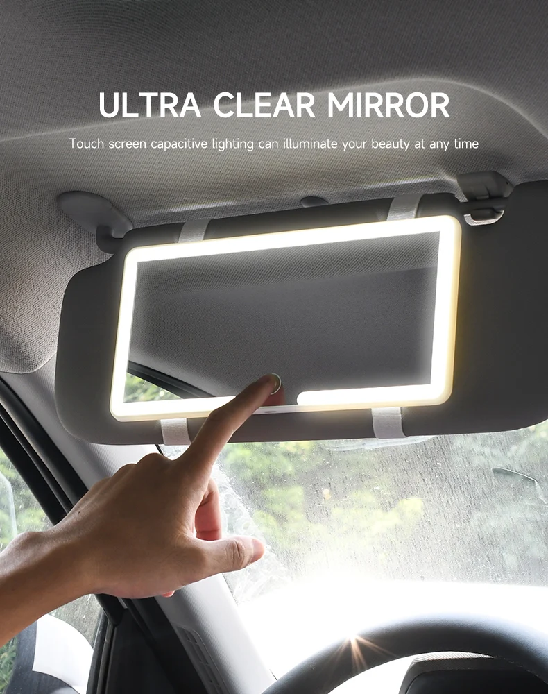 LED Car Visor Makeup Mirror