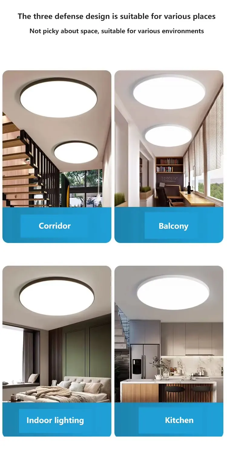 Ultra-Slim Waterproof LED Ceiling Light