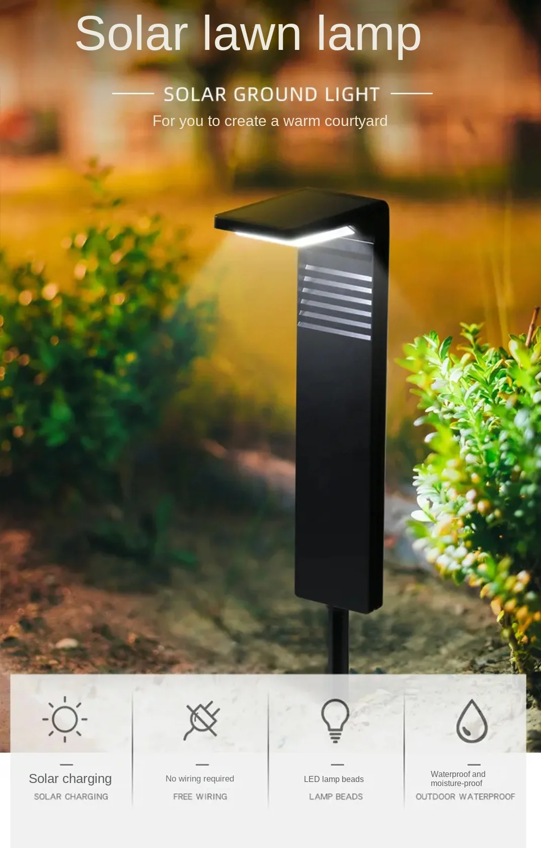 Dual Color LED Solar Garden Light