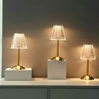 Crystal Small Table Lamp - Rechargeable Touch Night Light