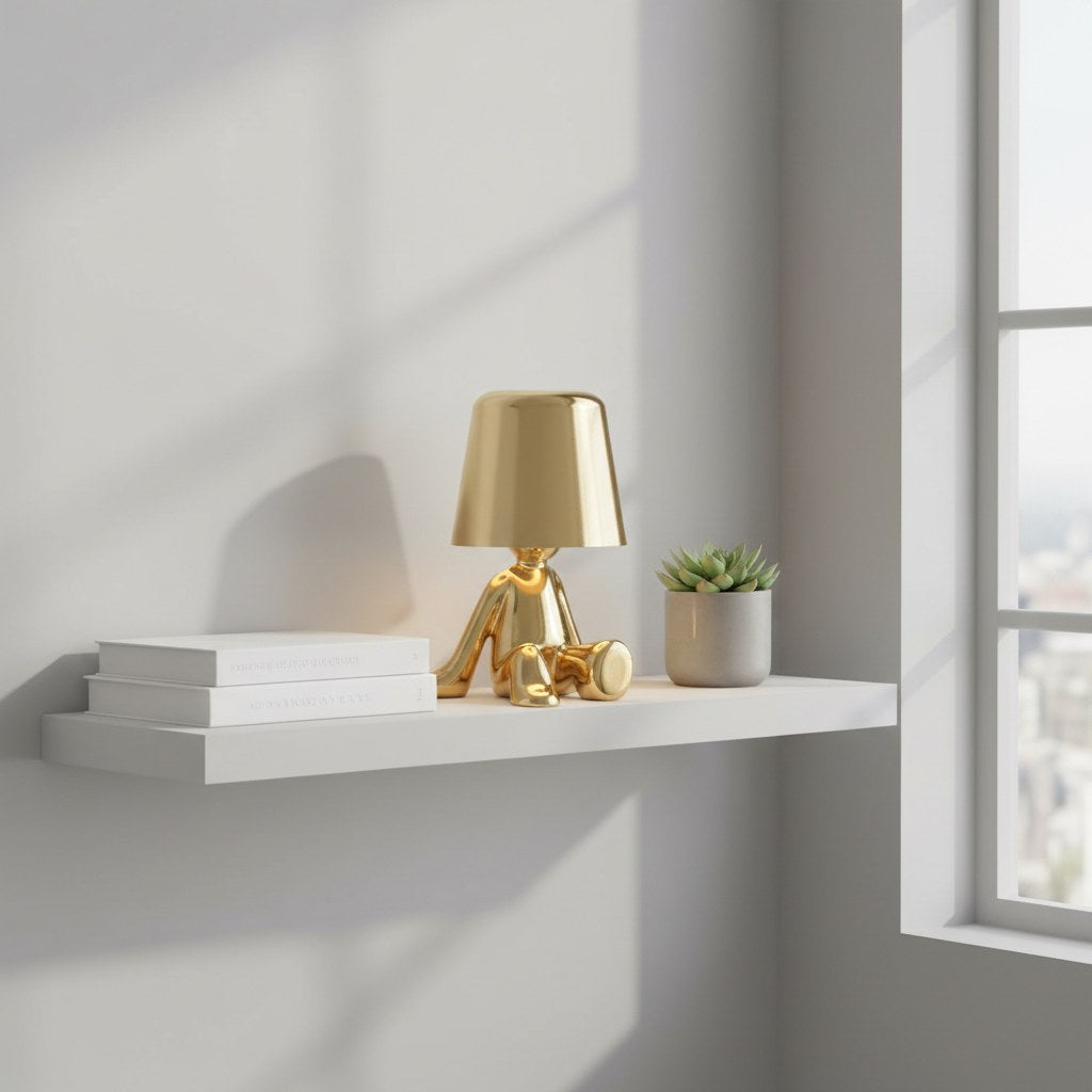 Little Golden Man Decorative Table Lamp | Rechargeable Touch Night Light