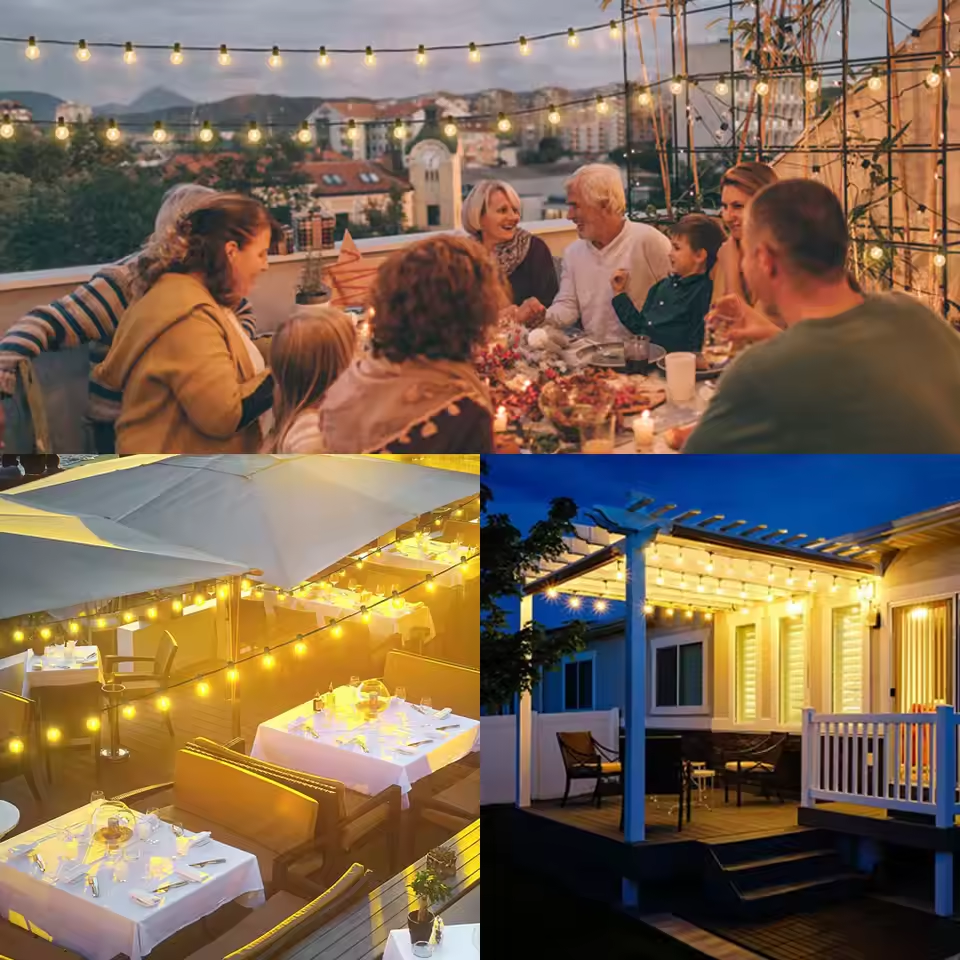 Solar-Powered LED String Lights