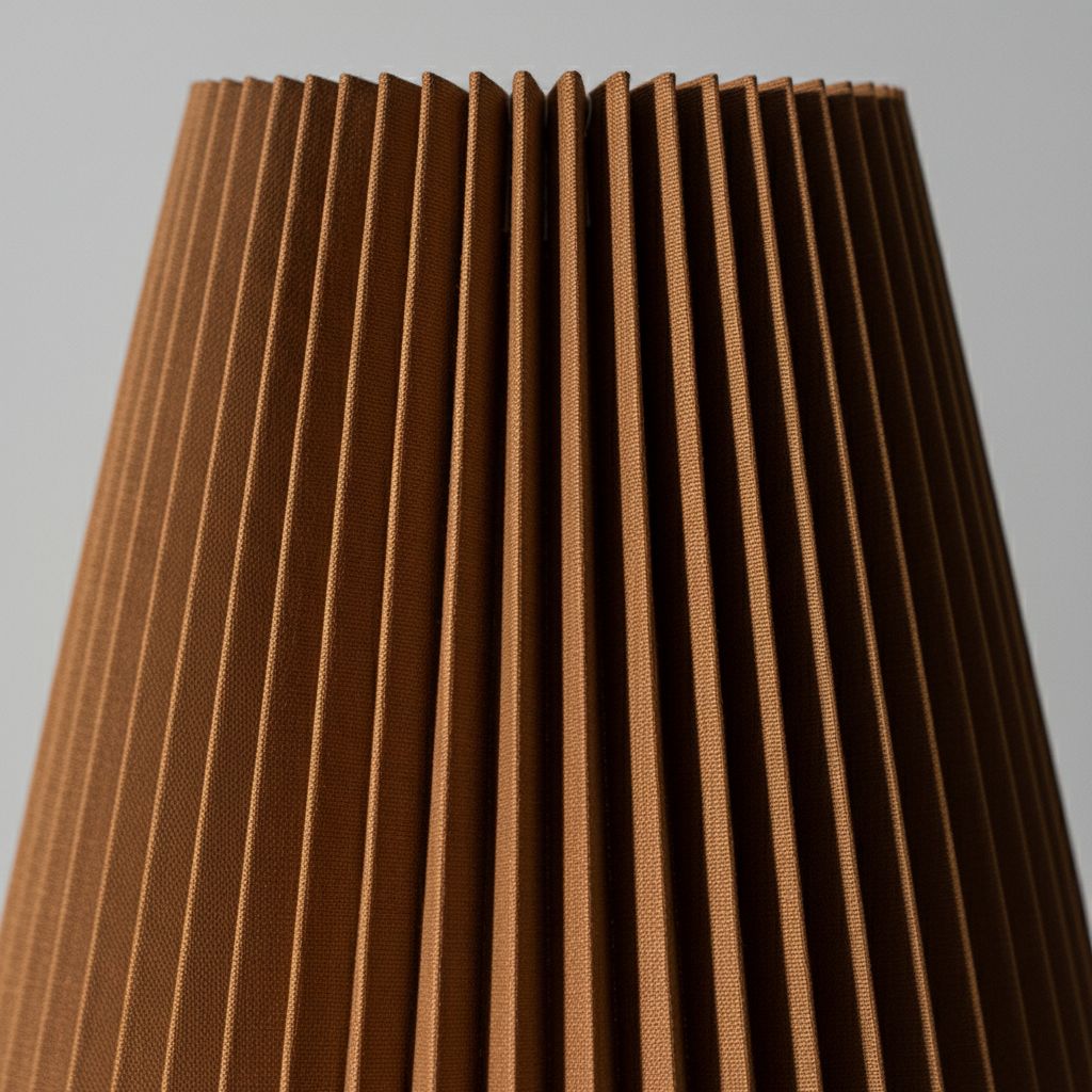 Pleated Fabric Table Lamp - Brown Variant IMG03 lifestyle