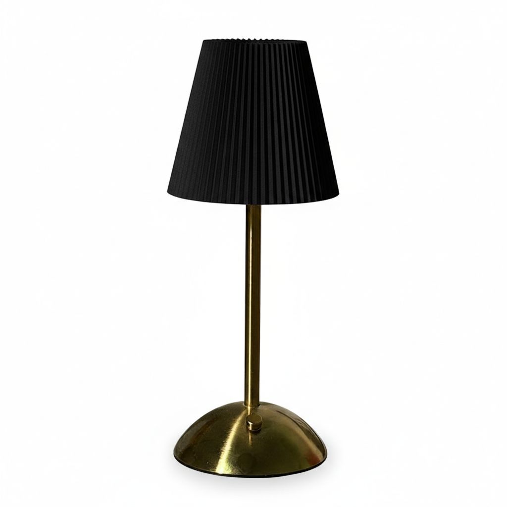 Pleated Fabric Table Lamp - Black Variant IMG01