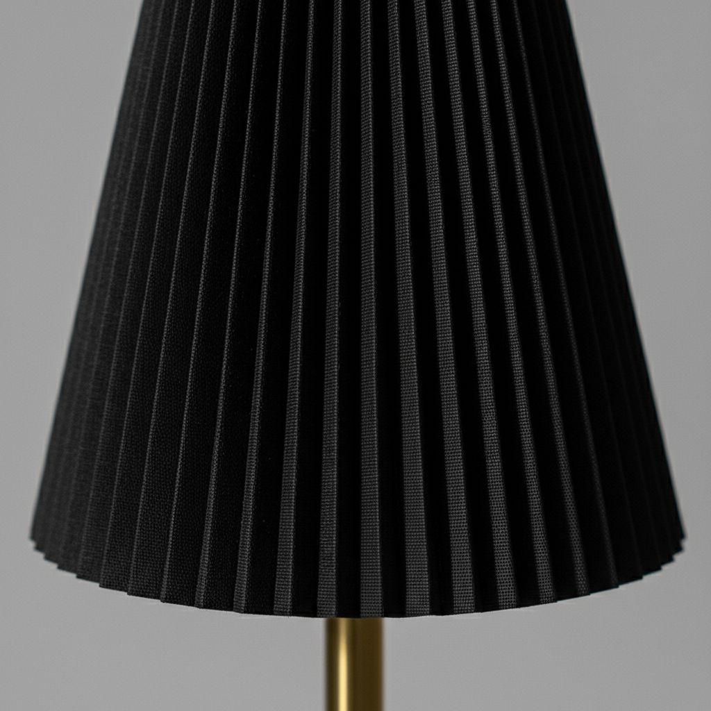 Pleated Fabric Table Lamp - Black Variant IMG03 lifestyle